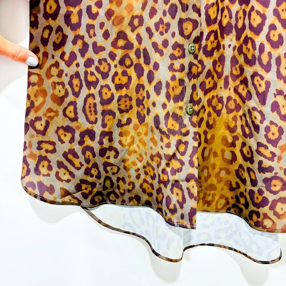 MELANIE LYNE Green leopard print shirt - Picture 5 of 8